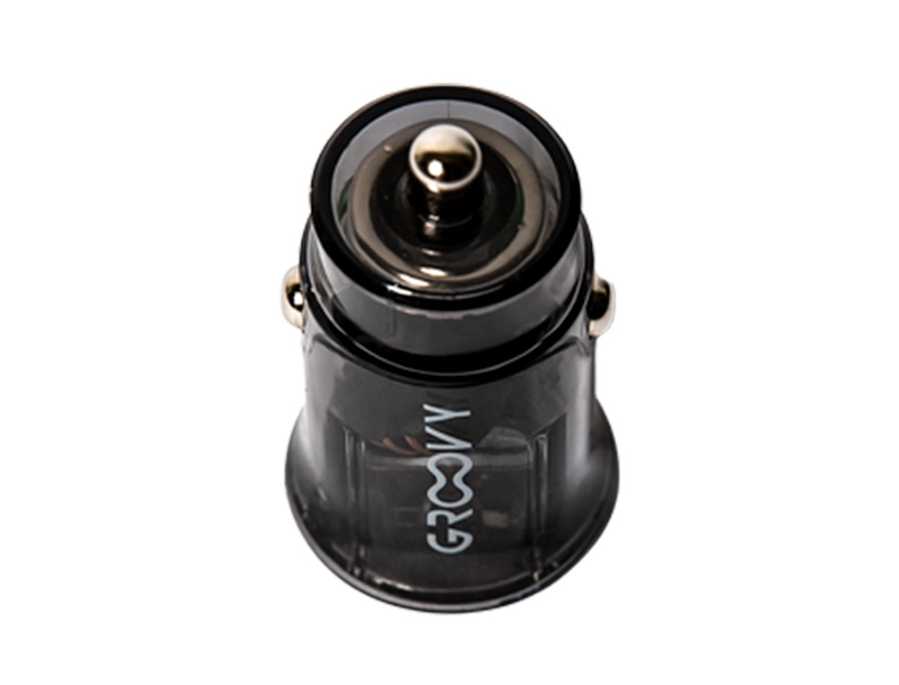 CARGADOR DE COCHE GROOVY DOBLE USB A 3.4A GRIS OSCURO