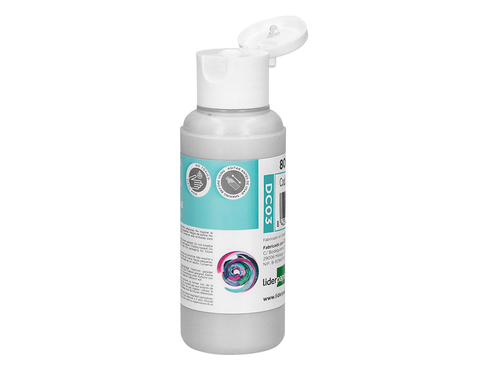 PINTURA ACRILICA LIDERPAPEL BOTE DE 80 ML BLANCO