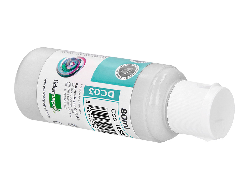 PINTURA ACRILICA LIDERPAPEL BOTE DE 80 ML BLANCO
