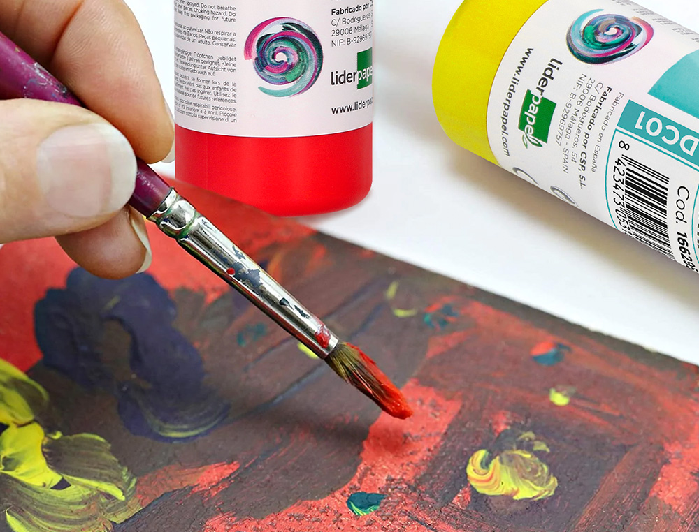 PINTURA ACRILICA LIDERPAPEL BOTE DE 80 ML BLANCO