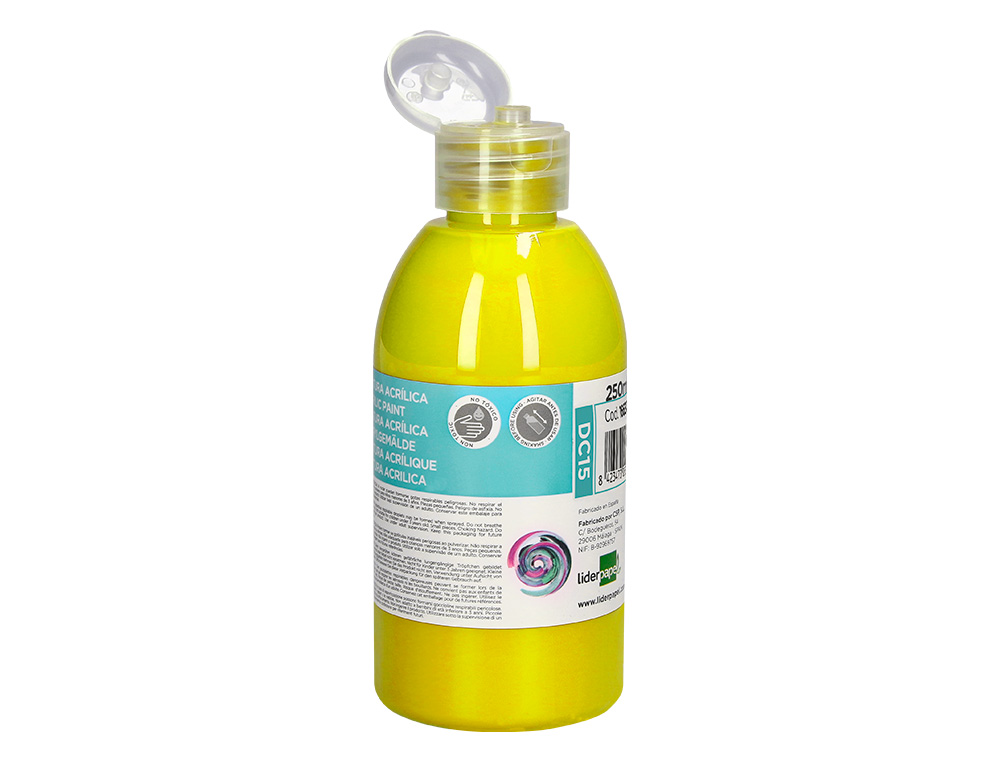 PINTURA ACRILICA LIDERPAPEL BOTE DE 250 ML AMARILLO