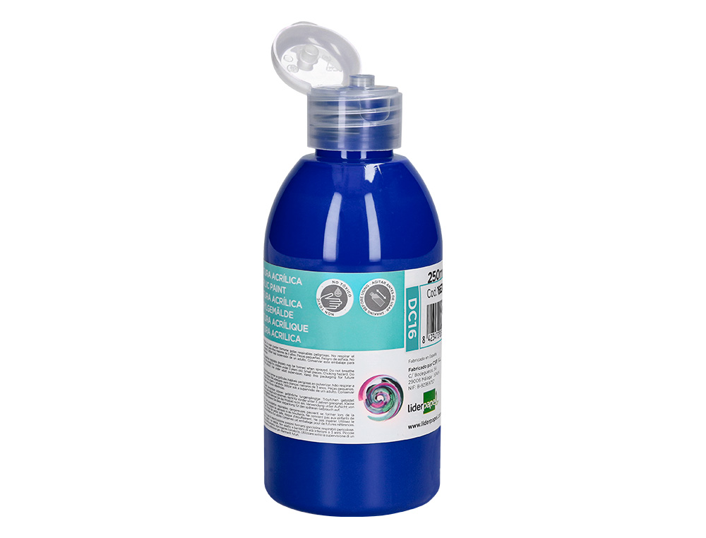 PINTURA ACRILICA LIDERPAPEL BOTE DE 250 ML AZUL ULTRAMAR