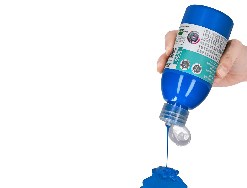 PINTURA ACRILICA LIDERPAPEL BOTE DE 250 ML CIAN