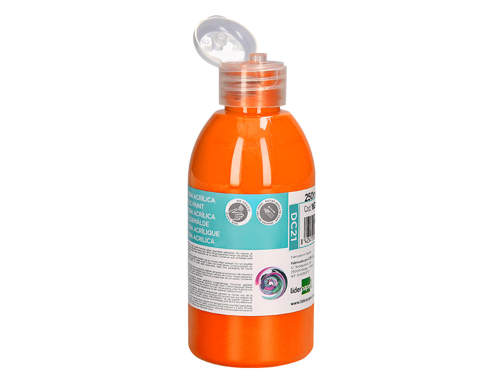 PINTURA ACRILICA LIDERPAPEL BOTE DE 250 ML NARANJA