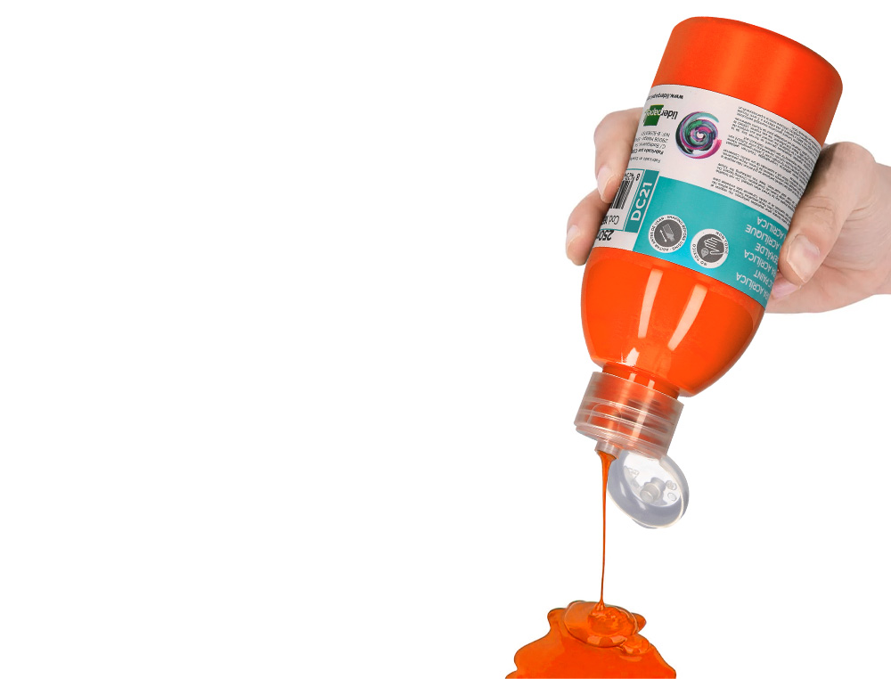 PINTURA ACRILICA LIDERPAPEL BOTE DE 250 ML NARANJA