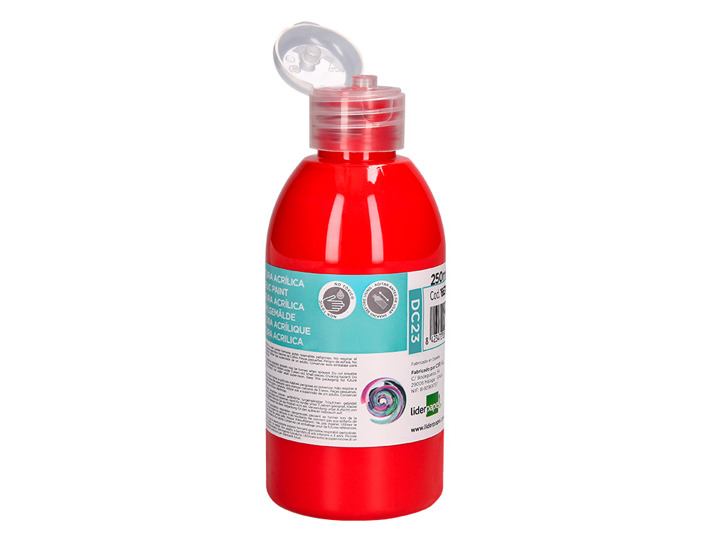PINTURA ACRILICA LIDERPAPEL BOTE DE 250 ML ROJO