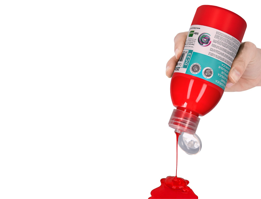 PINTURA ACRILICA LIDERPAPEL BOTE DE 250 ML ROJO