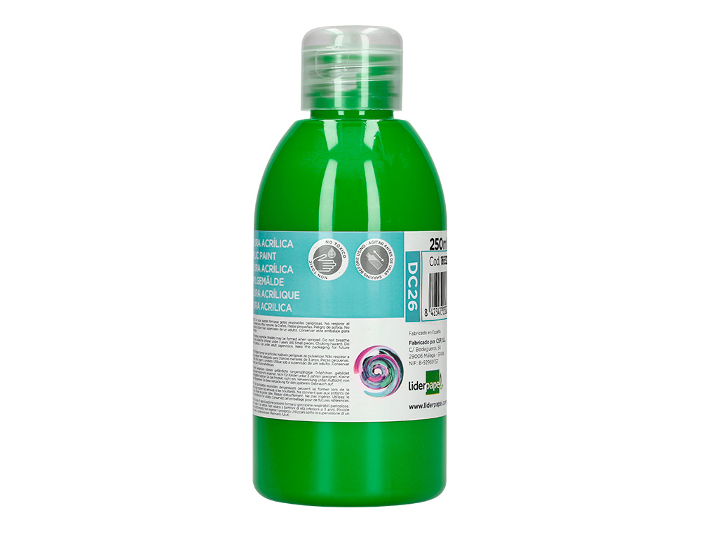 PINTURA ACRILICA LIDERPAPEL BOTE DE 250 ML VERDE