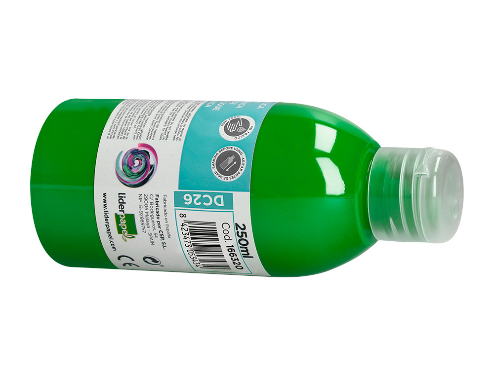 PINTURA ACRILICA LIDERPAPEL BOTE DE 250 ML VERDE