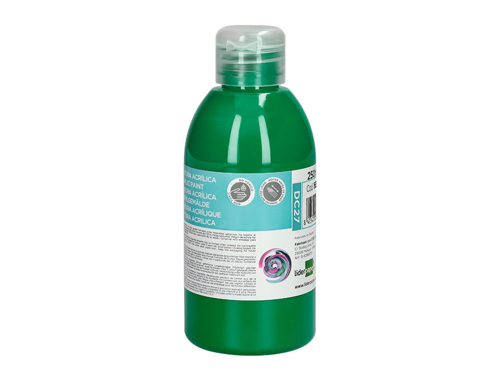 PINTURA ACRILICA LIDERPAPEL BOTE DE 250 ML VERDE OSCURO