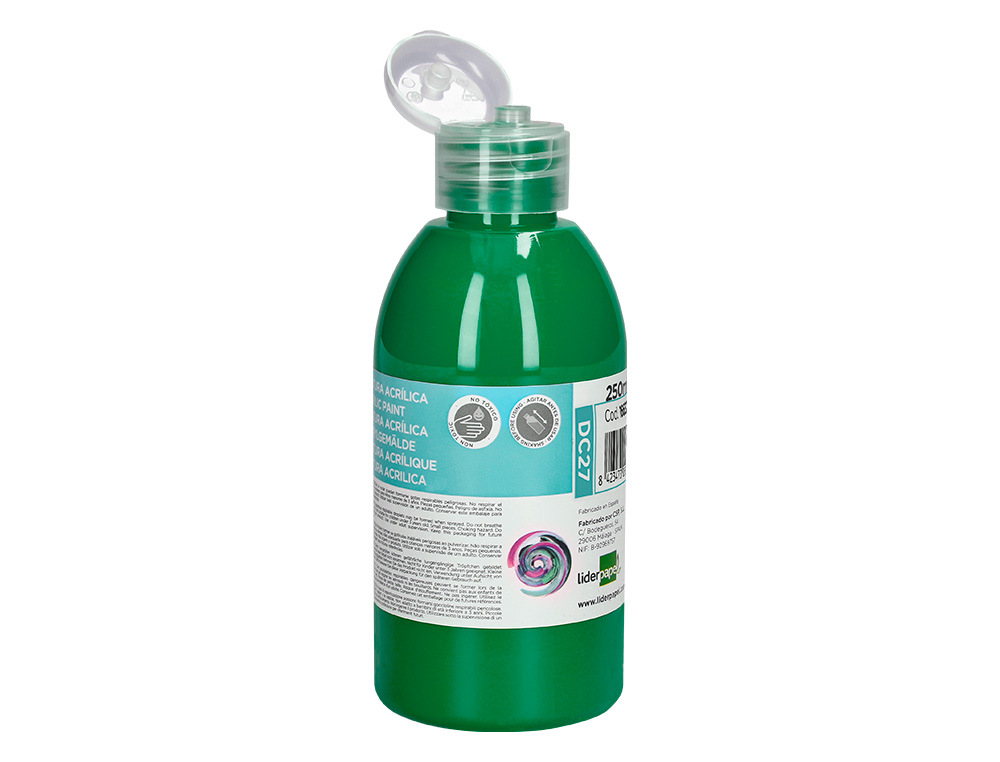 PINTURA ACRILICA LIDERPAPEL BOTE DE 250 ML VERDE OSCURO