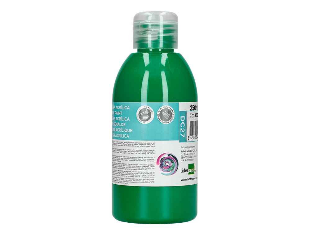 PINTURA ACRILICA LIDERPAPEL BOTE DE 250 ML VERDE OSCURO