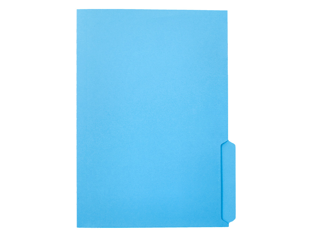 SUBCARPETA CARTULINA LIDERPAPEL DIN A4 PESTAA DERECHA 240G/M2 AZUL