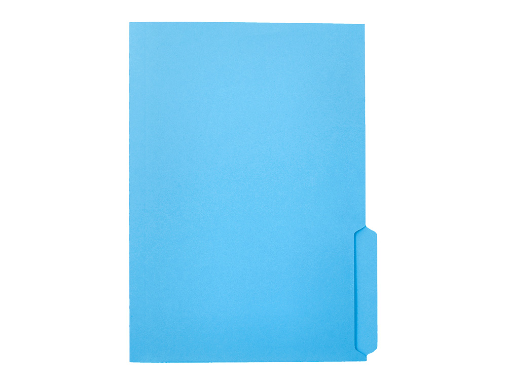 SUBCARPETA CARTULINA LIDERPAPEL FOLIO PESTAÑA DERECHA 240G/M2 AZUL