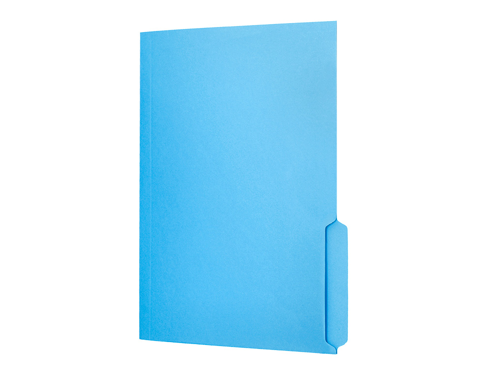 SUBCARPETA CARTULINA LIDERPAPEL FOLIO PESTAÑA DERECHA 240G/M2 AZUL