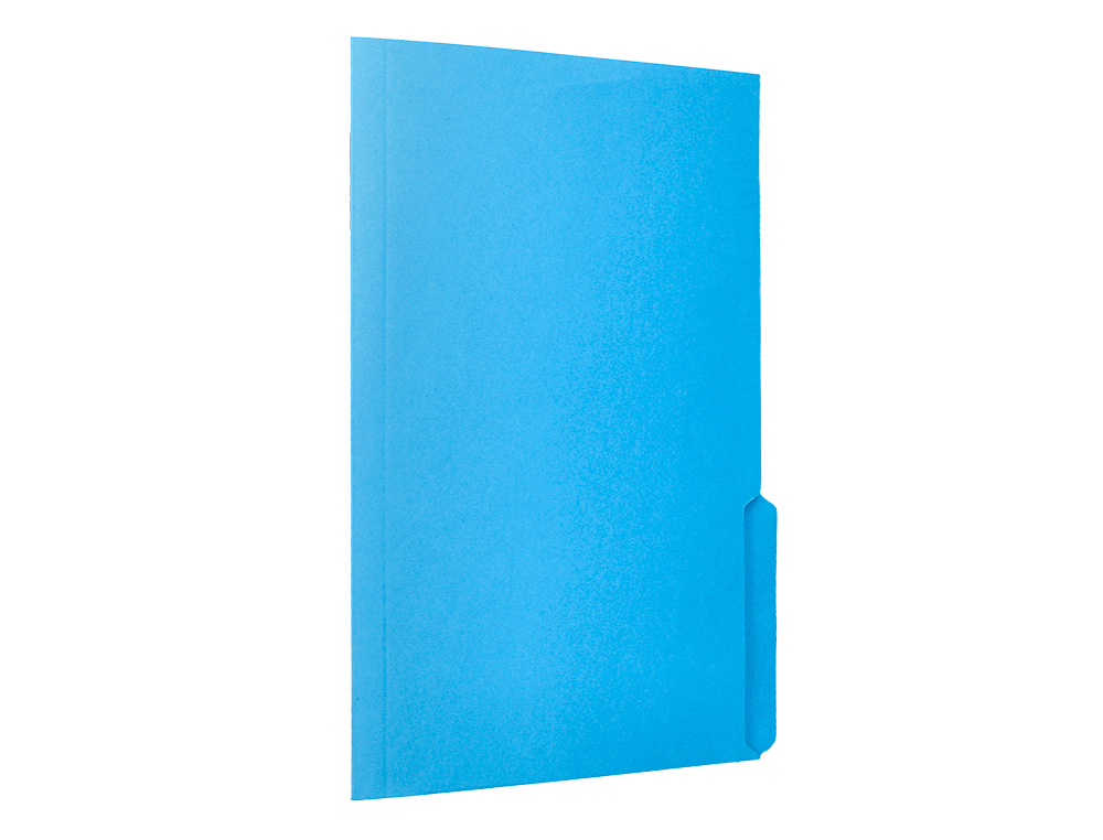 SUBCARPETA CARTULINA LIDERPAPEL FOLIO PESTAÑA DERECHA 240G/M2 AZUL