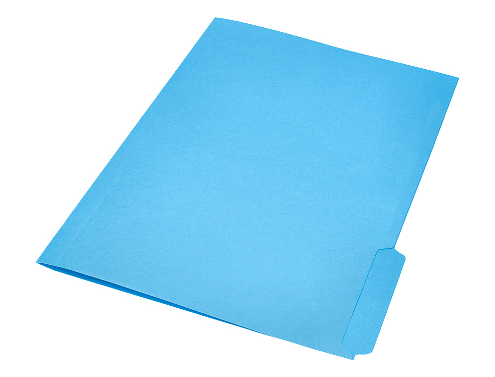 SUBCARPETA CARTULINA LIDERPAPEL FOLIO PESTAÑA DERECHA 240G/M2 AZUL