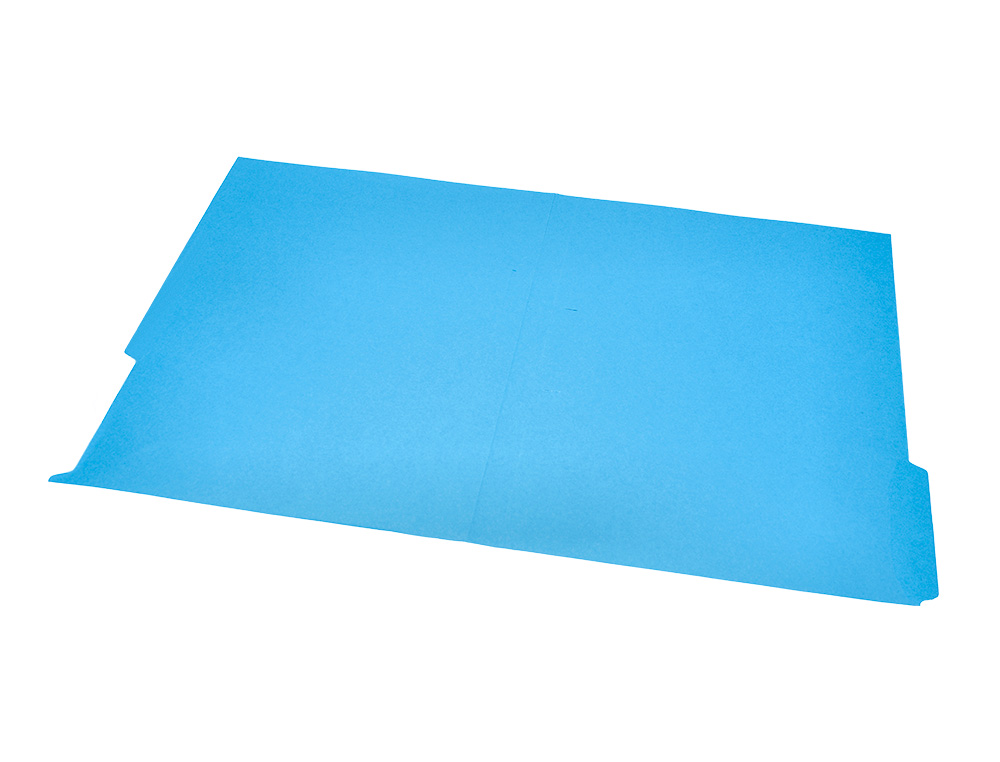 SUBCARPETA CARTULINA LIDERPAPEL FOLIO PESTAÑA DERECHA 240G/M2 AZUL