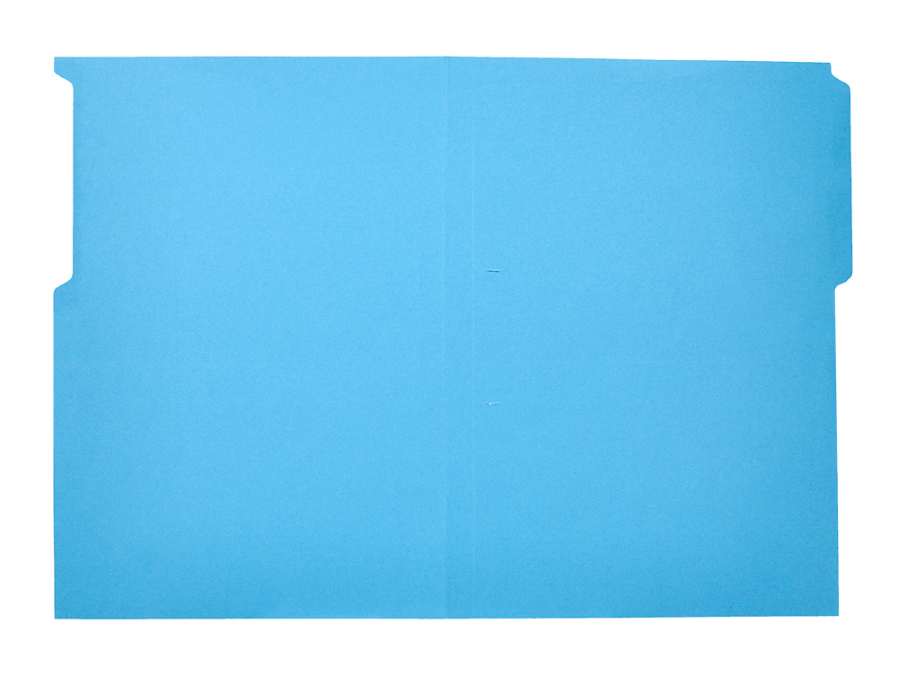 SUBCARPETA CARTULINA LIDERPAPEL FOLIO PESTAÑA IZQUIERDA 240G/M2 AZUL