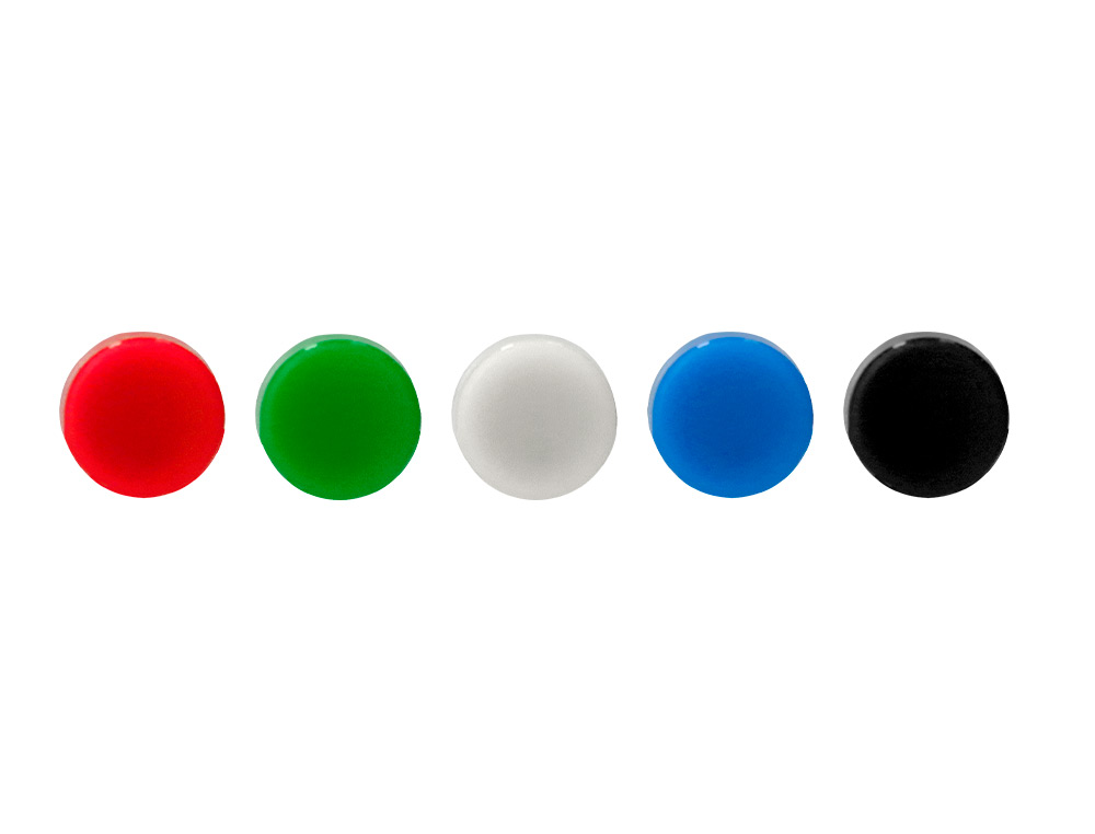 IMAN PARA SUJECION LIDERPAPEL ECOUSE PP RECICLADOPARA PIZARRA MAGNETICA 20 MM CAJA DE 10 UNIDADES