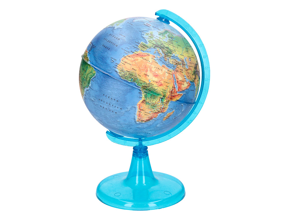 GLOBO TERRAQUEO LIDERPAPEL MAPA FISICO DIAMETRO 15 CM