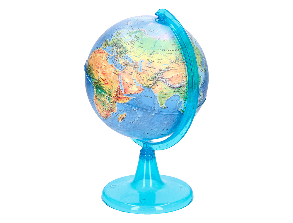 GLOBO TERRAQUEO LIDERPAPEL MAPA FISICO DIAMETRO 15 CM