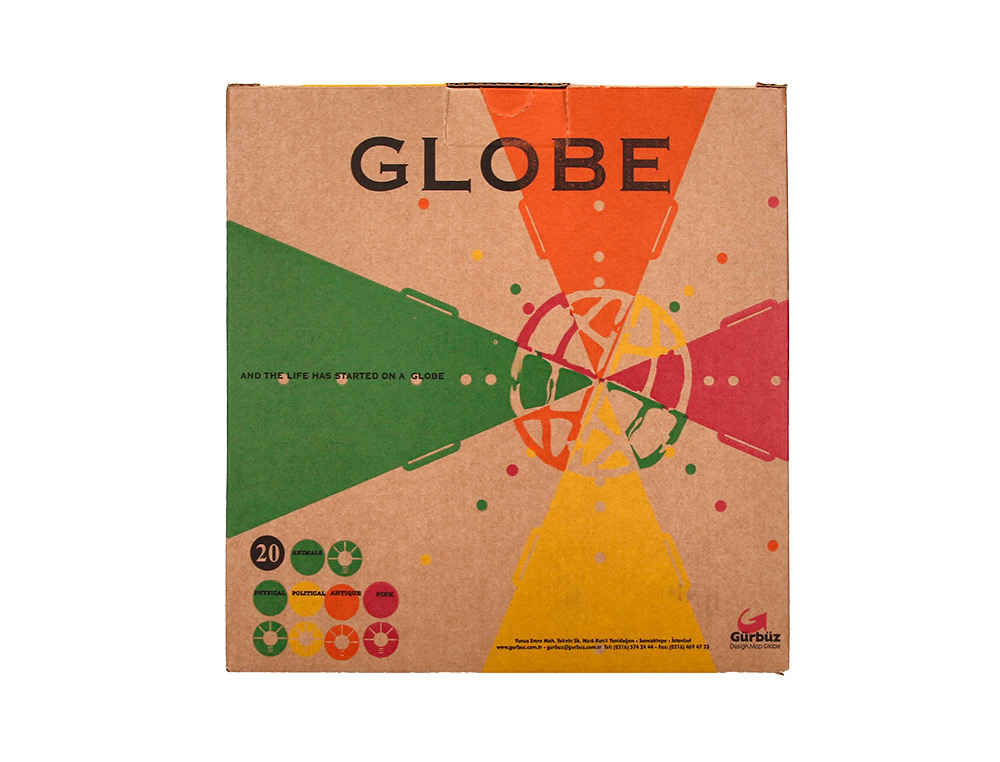 GLOBO TERRAQUEO LIDERPAPEL CON LUZ FISICO Y POLITICO DIAMETRO 20 CM