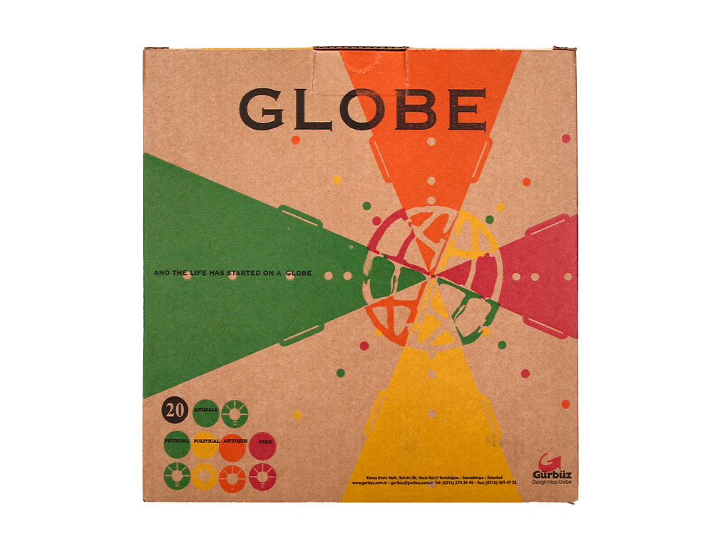 GLOBO TERRAQUEO LIDERPAPEL CON LUZ FISICO Y POLITICO DIAMETRO 20 CM COLOR ROSA