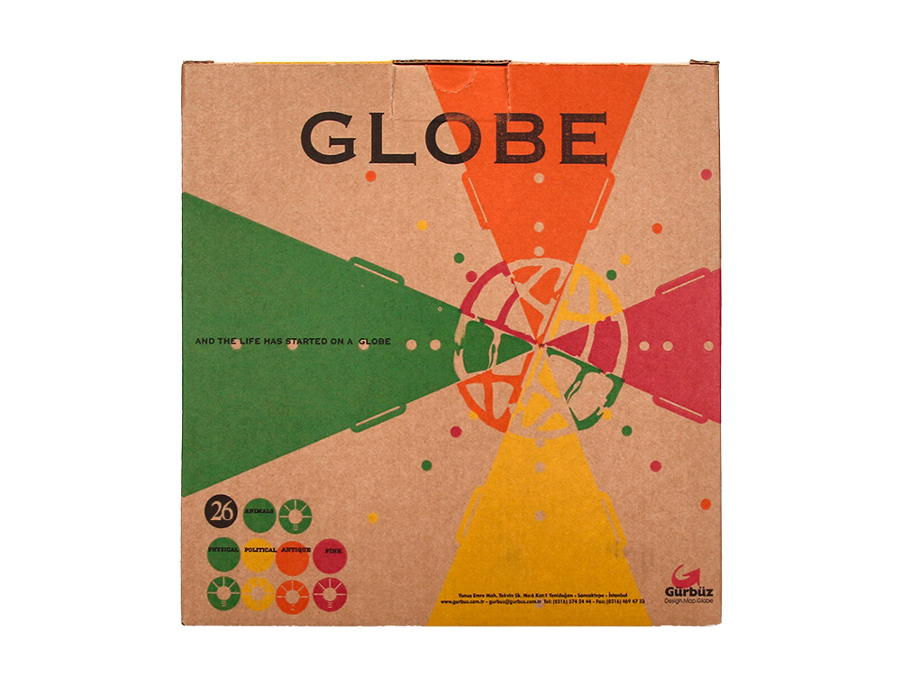 GLOBO TERRAQUEO LIDERPAPEL CON LUZ FISICO Y POLITICO DIAMETRO 26 CM
