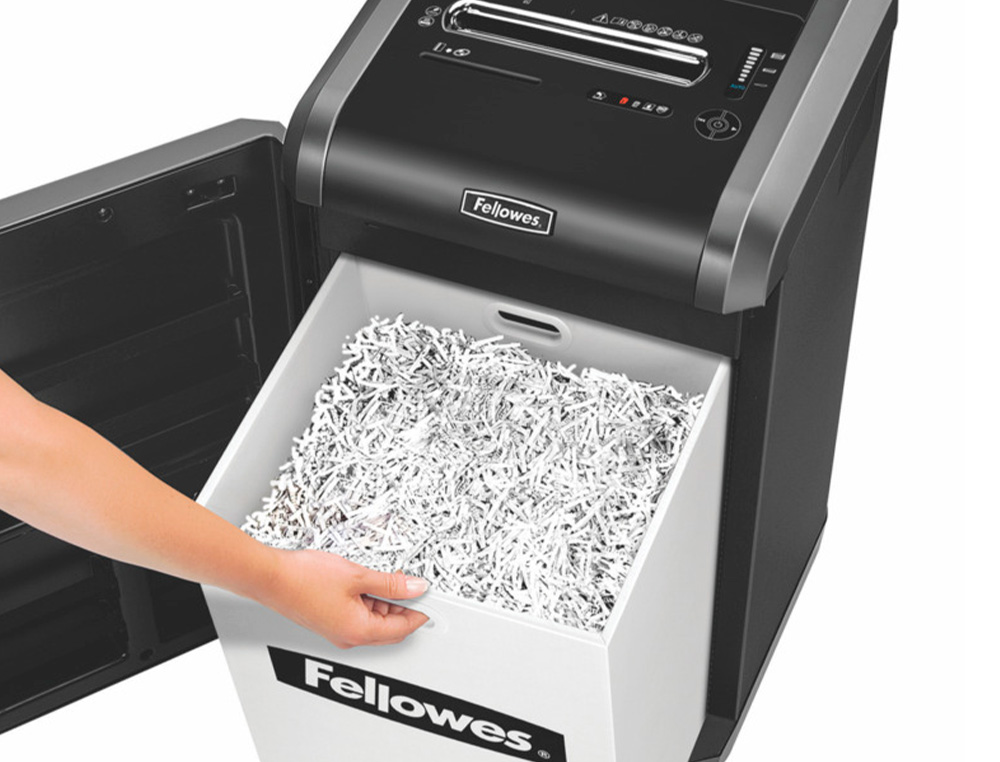 DESTRUCTORA DE DOCUMENTOS FELLOWES 325CI CAPACIDAD DE CORTE 24 H EN PARTICULAS DESTRUYE GRAPAS CLIPS