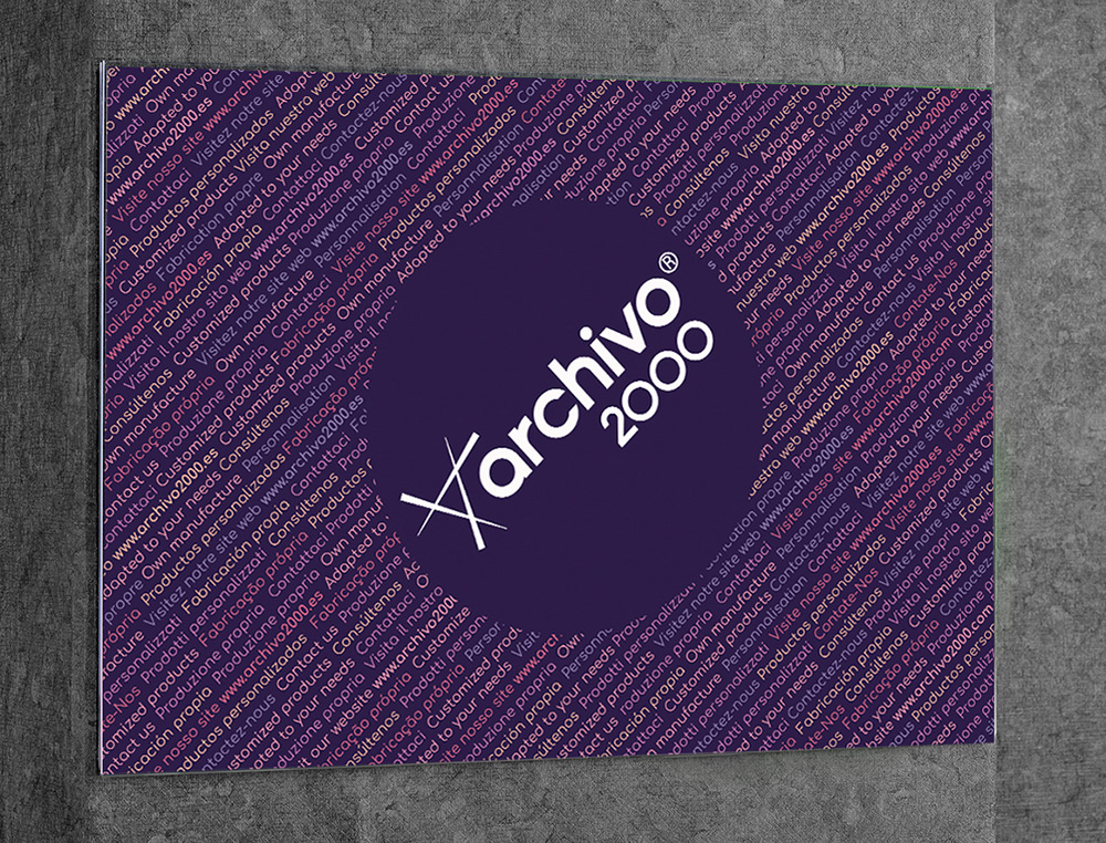 EXPOSITOR MURAL ARCHIVO 2000 PREMIUM DE PARED CON ADHESIVO POLIESTIRENO TRANSPARENTE DIN A3 HORIZONTAL 420X300 MM