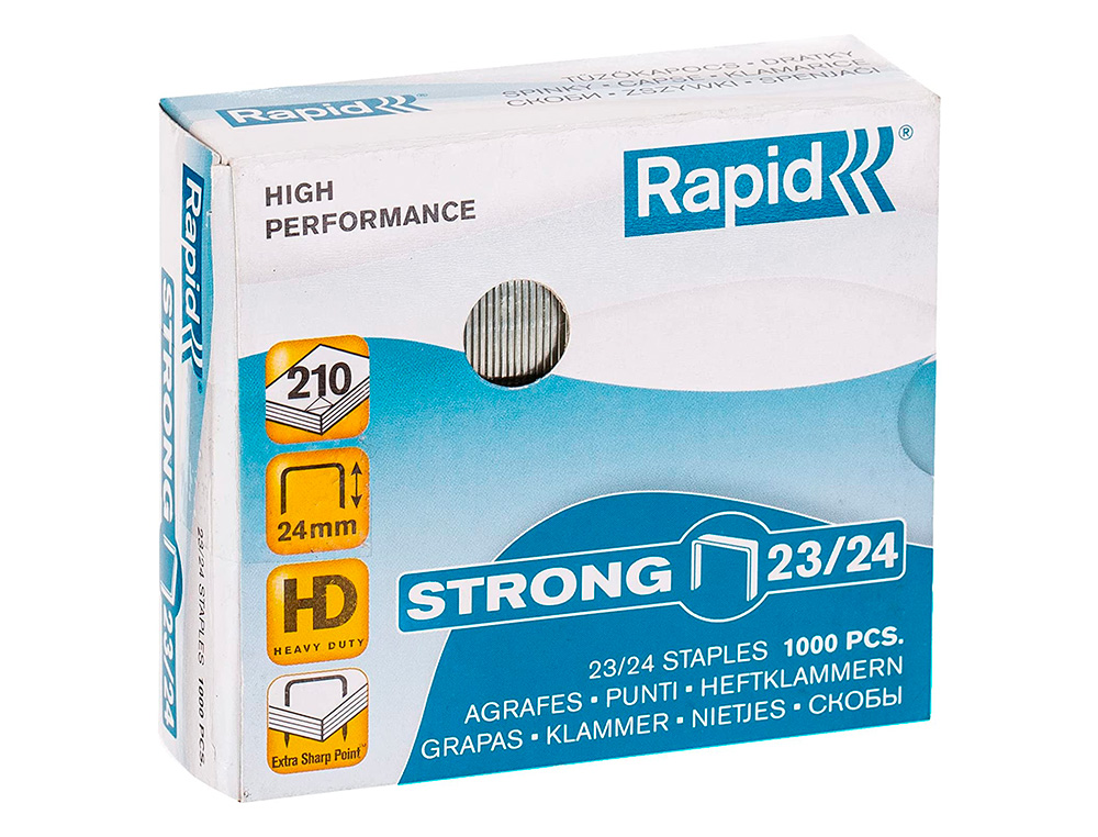 GRAPAS RAPID STRONG Nº 23/24 GALVANIZADAS CAJA DE 1000 UNIDADES