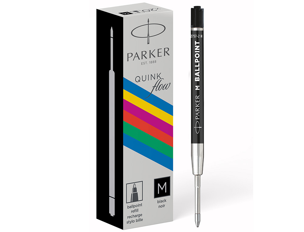 RECAMBIO BOLIGRAFO PARKER ORIGINALS ECONOMICO NEGRO PUNTA MEDIA