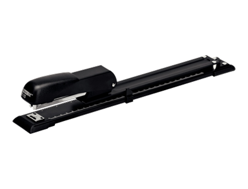 GRAPADORA RAPID E15 METALICA BRAZO LARGO CAPACIDAD 20 HOJAS USA GRAPAS 24/6 Y 26/26 COLOR NEGRO