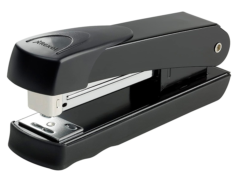 GRAPADORA REXEL METEOR METALICA CAPACIDAD DE GRAPADO 20 HOJAS USA GRAPAS 24/6 Y 26/6 COLOR NEGRO