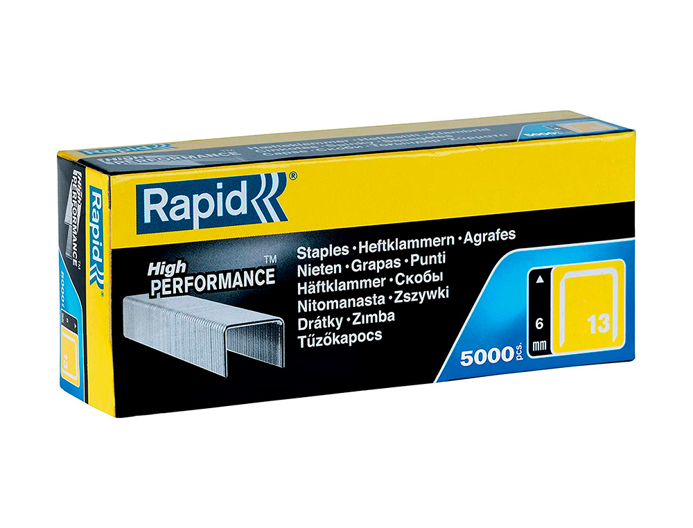 GRAPAS RAPID 13/6 MM GALVANIZADA CAJA DE 5000 UNIDADES