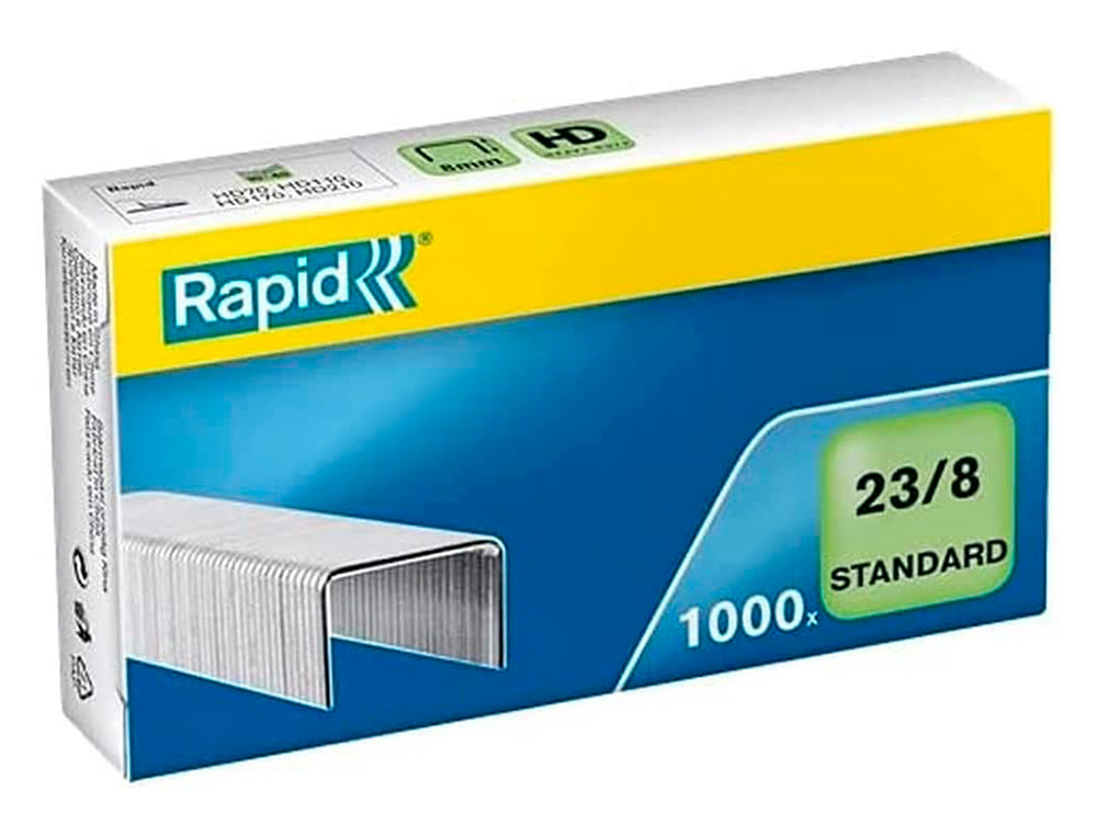 GRAPAS RAPID 23/8 MM GALVANIZADA CAJA DE 1000 UNIDADES