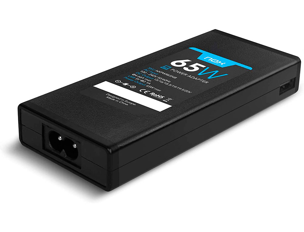 ADAPTADOR DE CORRIENTE NOX PARA PORTATIL 65W USB CON 10 CONECTORES
