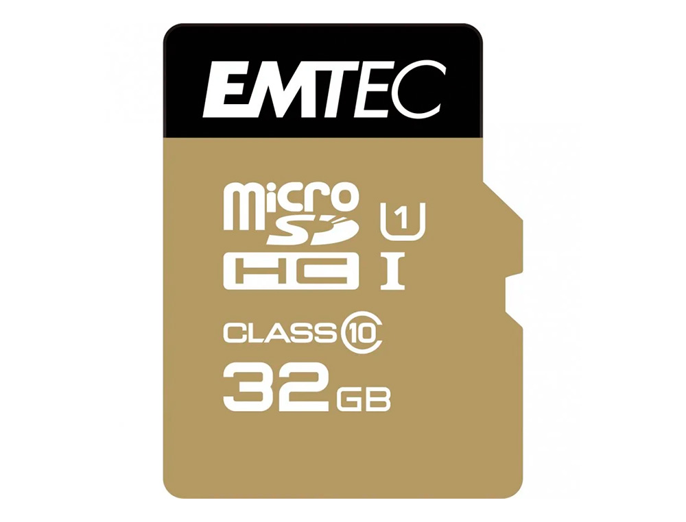 MEMORIA SD MICRO EMTEC CLASS 10 GOLD CON ADAPTADOR 32 GB