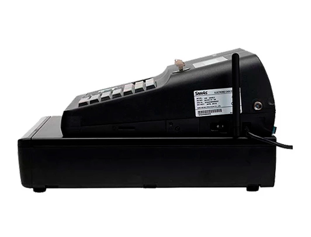 REGISTRADORA SAM4S ER-260EJ 15 DEPARTAMENTOS 10 EMPLEADOS VISOR LCD CAJON GRANDE COLOR NEGRO 430X450X242 MM