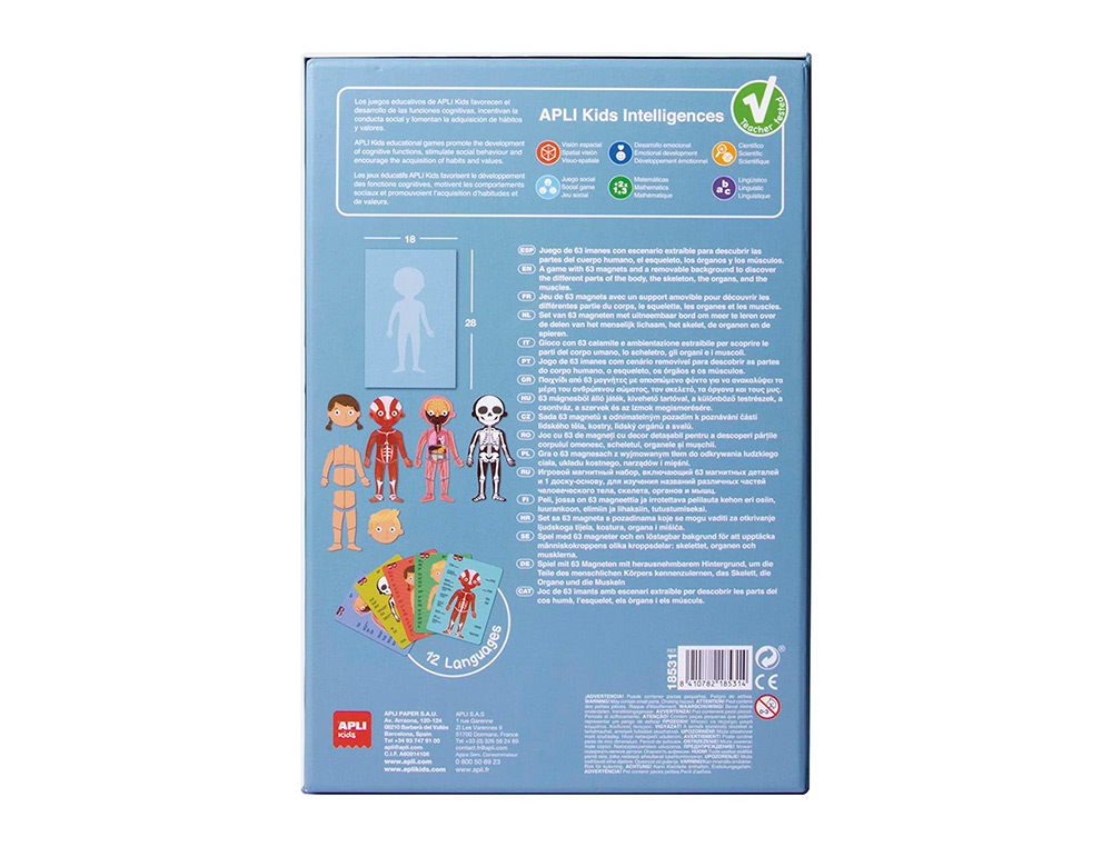 JUEGO APLI DIDACTICO MAGNETICO EL CUERPO HUMANO