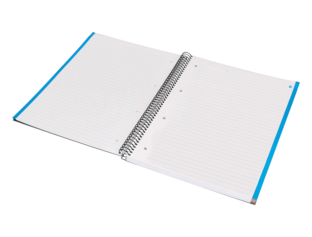 CUADERNO ESPIRAL NAVIGATOR A4 MICRO TAPA FORRADA 120H 80GR HORIZONTAL 5 BANDAS 4 TALADROS COLOR NEGRO