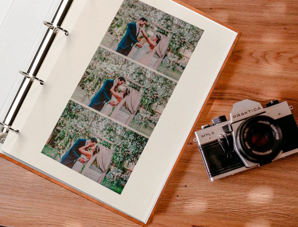 ALBUM DE FOTOS LIDERPAPEL ANILLAS SERIE CLASSIC CON 20 HOJAS AUTOADHESIVAS COLOR MARRON