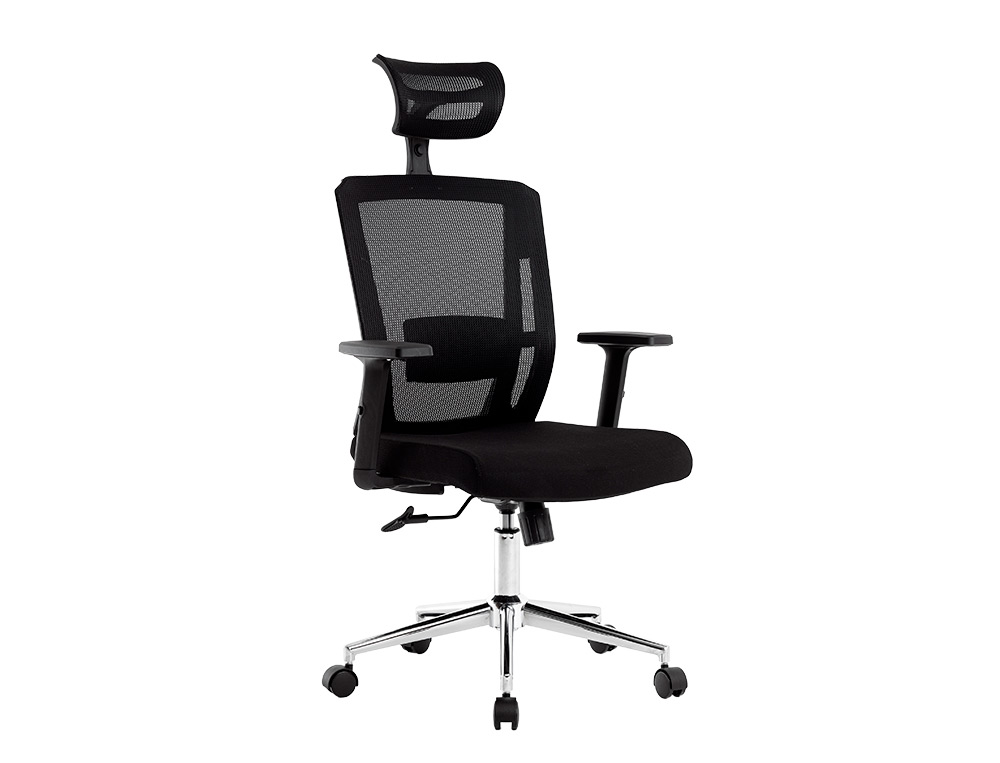 SILLA GIRATORIA Q-CONNECT ERGONOMICA RESPALDO ALTO Y REPOSACABEZA AJUSTABLE EN ALTURA 1180+100X630X625 MM