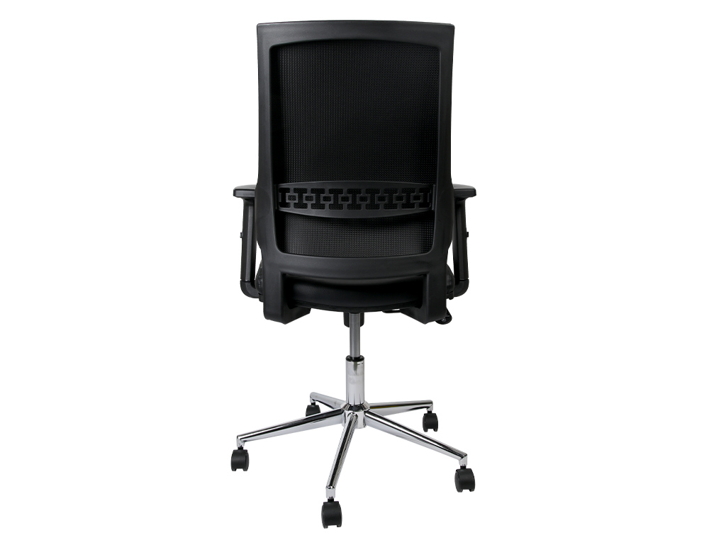 SILLA GIRATORIA Q-CONNECT RESPALDO MEDIO DE SIMILPIEL REGULABLE EN ALTURA 980+100X630X625 MM COLOR NEGRO