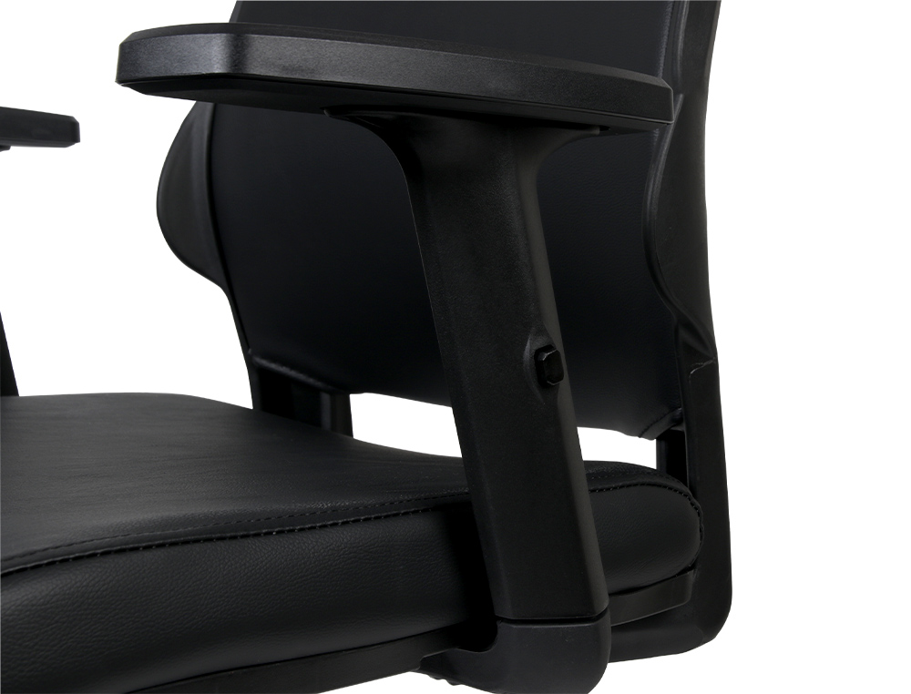 SILLA GIRATORIA Q-CONNECT RESPALDO MEDIO DE SIMILPIEL REGULABLE EN ALTURA 980+100X630X625 MM COLOR NEGRO