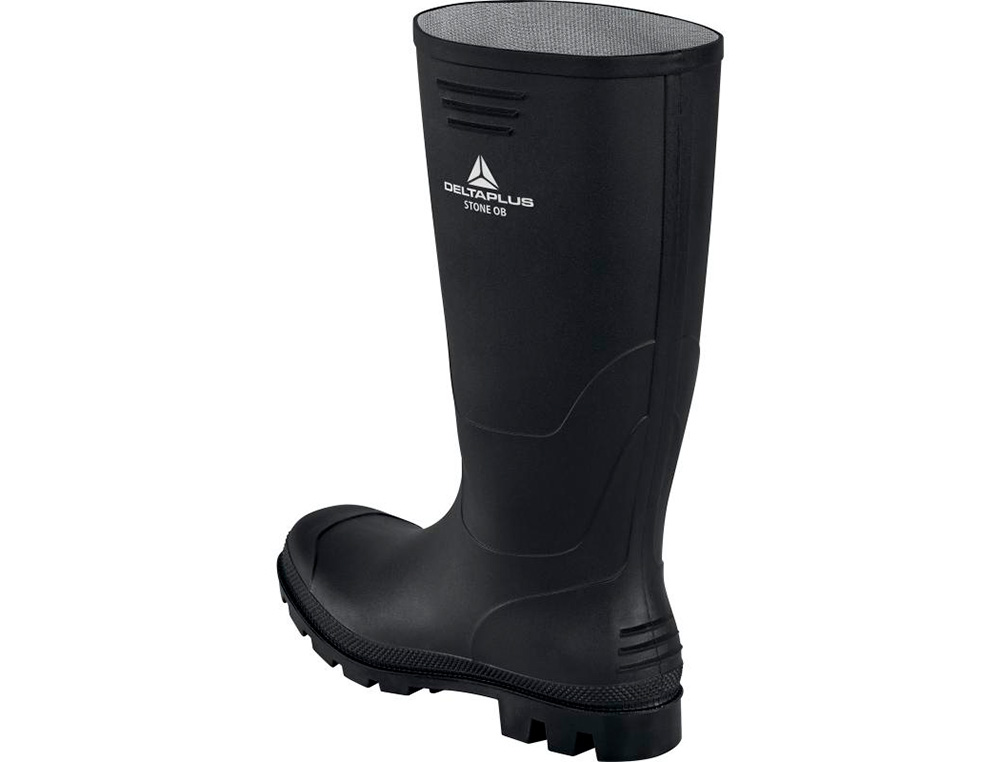 BOTAS DELTAPLUS DE SEGURIDAD STONE PVC NEGRO SUELA DE TACOS TALLA 42