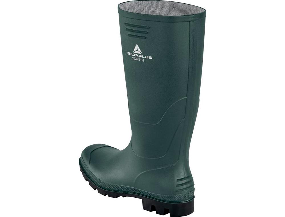 BOTAS DELTAPLUS DE SEGURIDAD STONE PVC VERDE SUELA DE TACOS TALLA 48