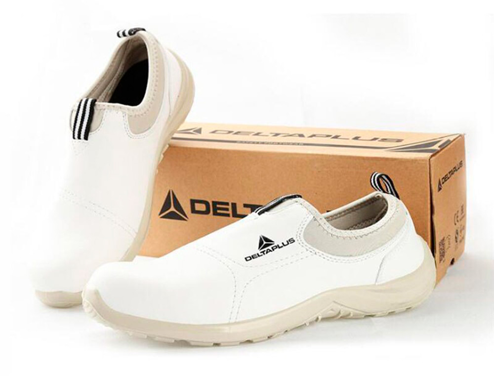 ZAPATOS DE SEGURIDAD DELTAPLUS MICROFIBRA PU SUELA PU MONO-DENSIDAD COLOR BLANCO TALLA 37