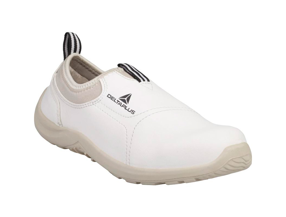 ZAPATOS DE SEGURIDAD DELTAPLUS MICROFIBRA PU SUELA PU MONO-DENSIDAD COLOR BLANCO TALLA 40